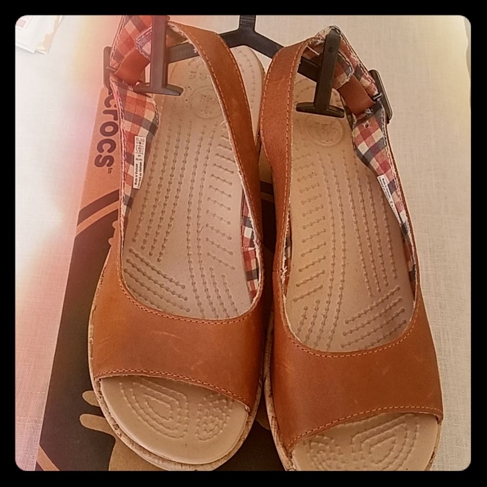 Crocs Leather Wedge